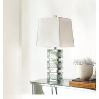 ACME Nysa Table Lamp in Mirrored & Faux Crystals