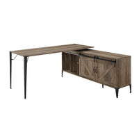 ACME Zakwani Writing Desk, Rustic Oak & Black Finish