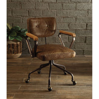 ACME Hallie Office Chair in Vintage Whiskey Top Grain Leather