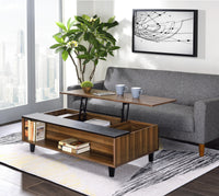 ACME Avala Coffee Table w/Lift Top, Walnut & Black