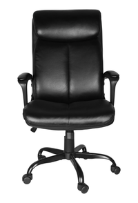 Office Desk Chair with High Quality PU Leather, Adjustable Height/Tilt, 360-Degree Swivel, 300LBS, Black