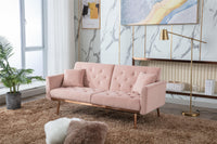 Velvet Sofa, Accent Sofa, Loveseat Sofa with Rose Gold Metal Feet