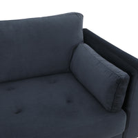 Sectional Sofa with Two Pillows, L-Shape Upholstered Couch with Modern Elegant Velvet for Living Room Apartment