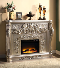 ACME Sorina FIREPLACE Silver & Gold Finish AC01619