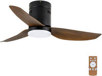 Simple Deluxe 40-inch Ceiling Fan with LED Light and Remote Control, 6-Speed Modes, 2 Rotating Modes, Timer