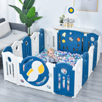 Baby Playpen for Toddler, Astronaut Theme Kids Activity Center, Safety Large Play Yard Home Indoor & Outdoor Safety Gates