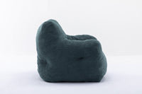 Soft Tufted Foam Bean Bag Chair With Teddy Fabric Green