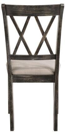 ACME Claudia II Side Chair (Set-2) in Fabric & Weathered Gray