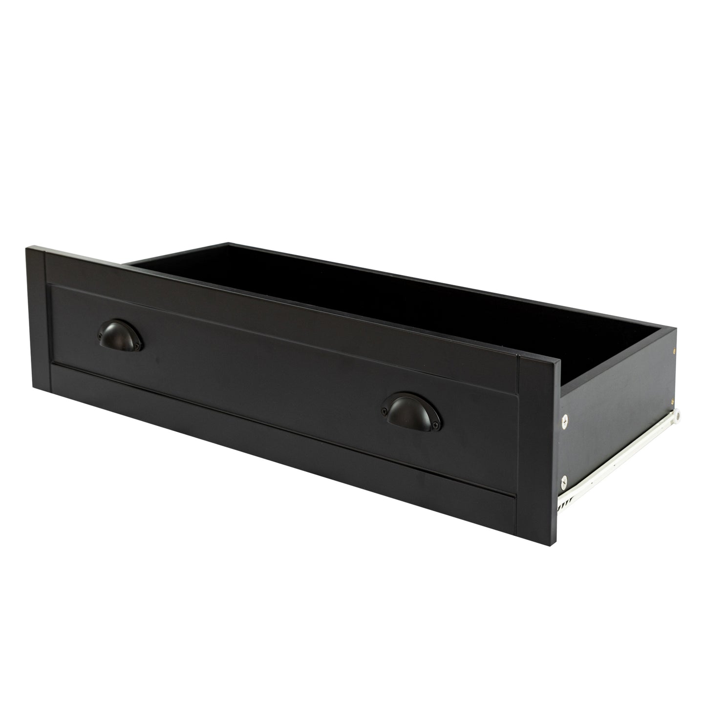 Black Bathroom Storage Cabinet, Freestanding Cabinet with Drawers