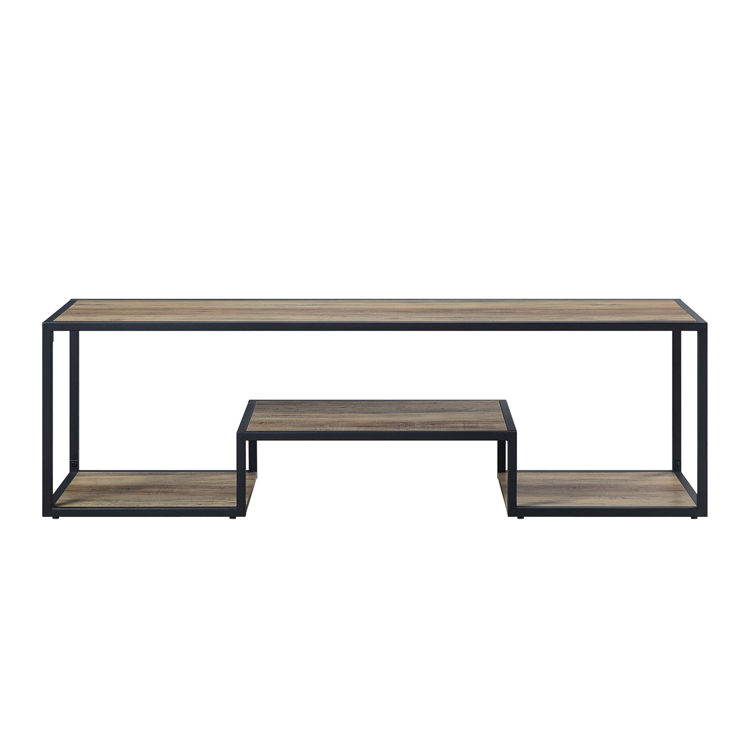 ACME Idella TV Stand in Rustic Oak & Black Finish