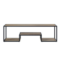 ACME Idella TV Stand in Rustic Oak & Black Finish