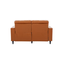 Modern Style Loveseat PU Leather Upholstered Couch Furniture for Home or Office