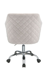 ACME Cosgair Office Chair in Champagne Velvet & Chrome