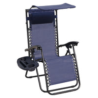 Lounge Chair Adjustable Recliner w/Pillow  Outdoor Camp Chair for Poolside Backyard Beach, Support 300lbs