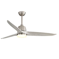 56 Inch Ceiling Fan Light With 6 Speed Remote Energy-saving DC Motor Brushed Nickel