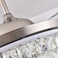 Modern American Crystal Fan Chandelier