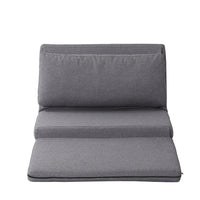 Sofa Bed, Lazy Floor Chair, 5 Position, Adjustable Backrest, Polyester, Light Grey