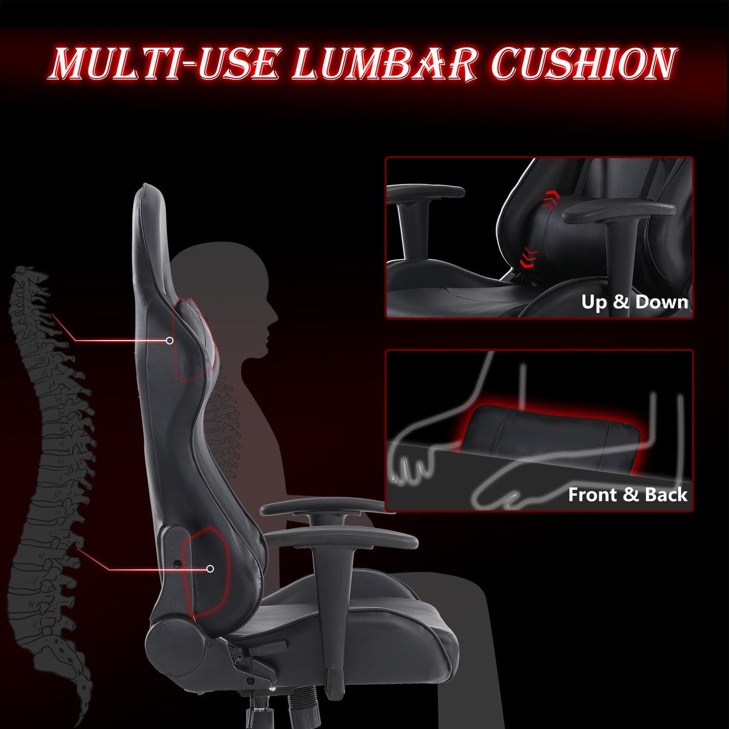 Gaming Chair, Computer Chair with Lumbar Support, Adjustable Height Gaming Chair, Office Chair with Headrest