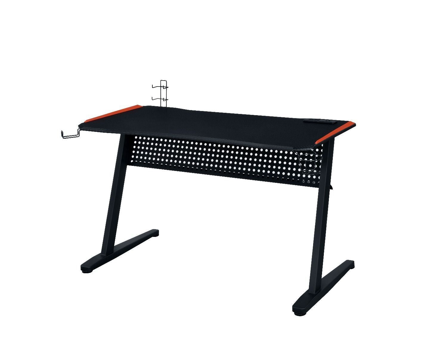 ACME Dragi Gaming Table w/USB Port, Black & Red Finish