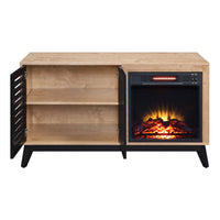 ACME Gamaliel Fireplace in Oak & Espresso Finish