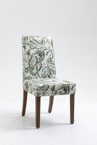 Cover Removable Interchangeable and Washable Taupe Cashew Fabric Upholstered Parsons Chair with Solid Wood Legs 2 PCS