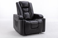 Power Recliner Chair Classic with Traditional Luxurious PU Leather luster, and Electric Headrest & Two Cupholders