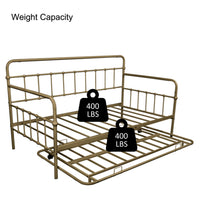 Metal Frame Daybed with Trundle