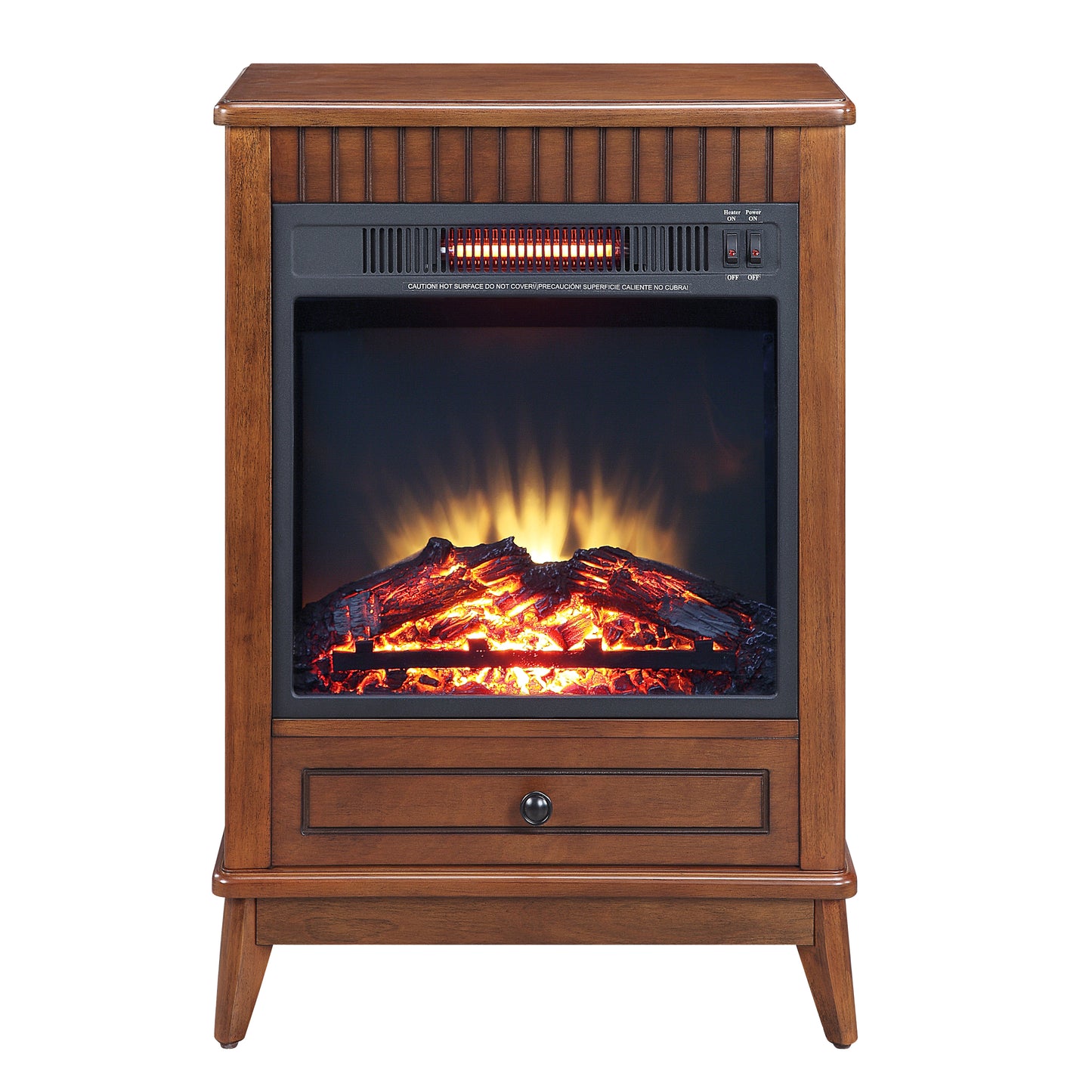 ACME Hamish Fireplace in Walnut Finish