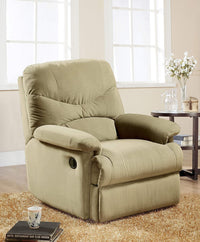 ACME Arcadia Recliner (Motion) in Beige Microfiber