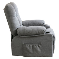 Reclining Massage Heating Sofa with USB and Side Pocket