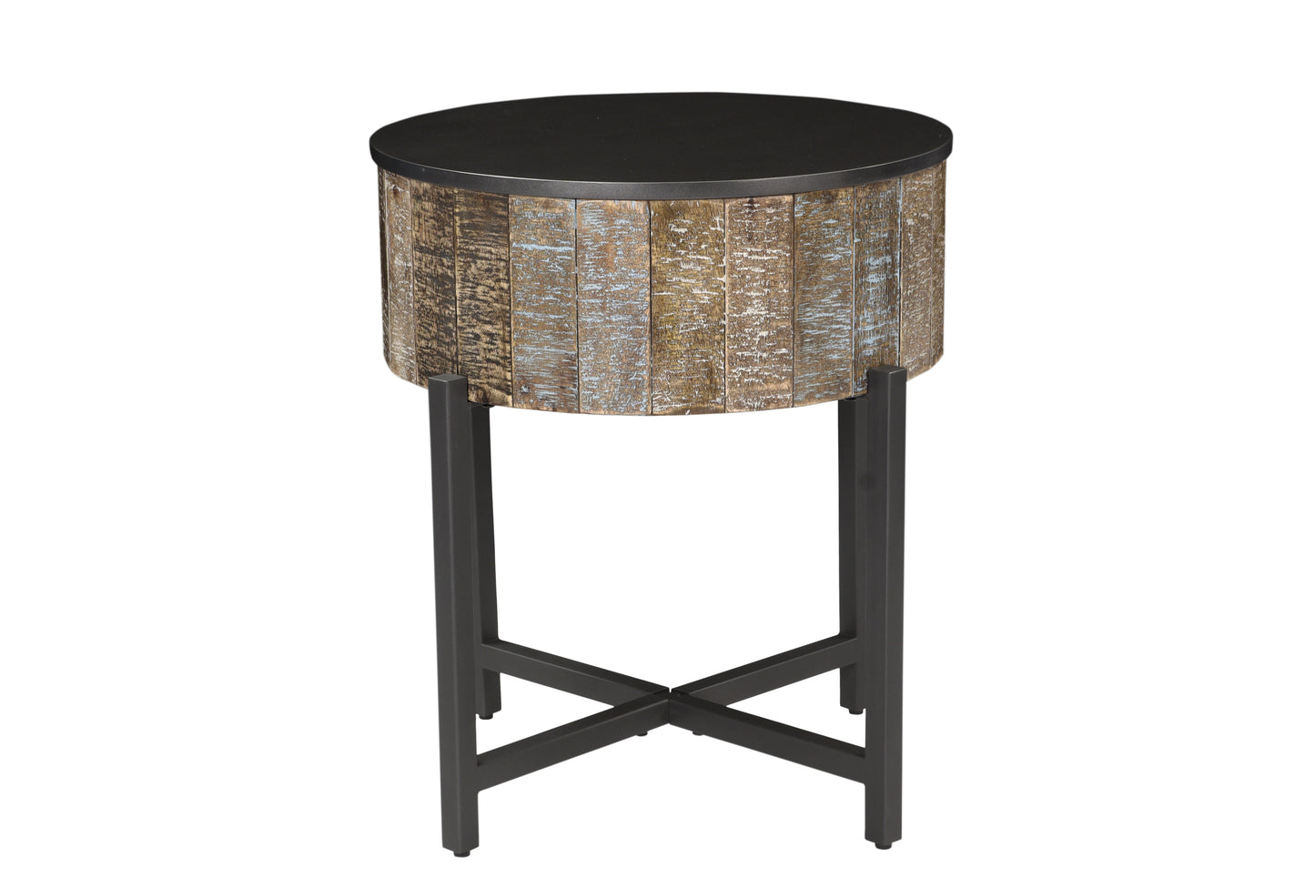 T1216  End Table Rustic Vintage