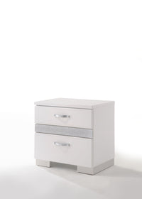 ACME Naima II Nightstand in White High Gloss