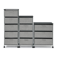 5 Drawers Fabric Dresser Storage Tower Shelves with MDF Top, Organizer Unit for Bedroom, Closet, Entryway, Hallway, Nursery Room, Office Organization, Grey (18“x12”x47.5“)