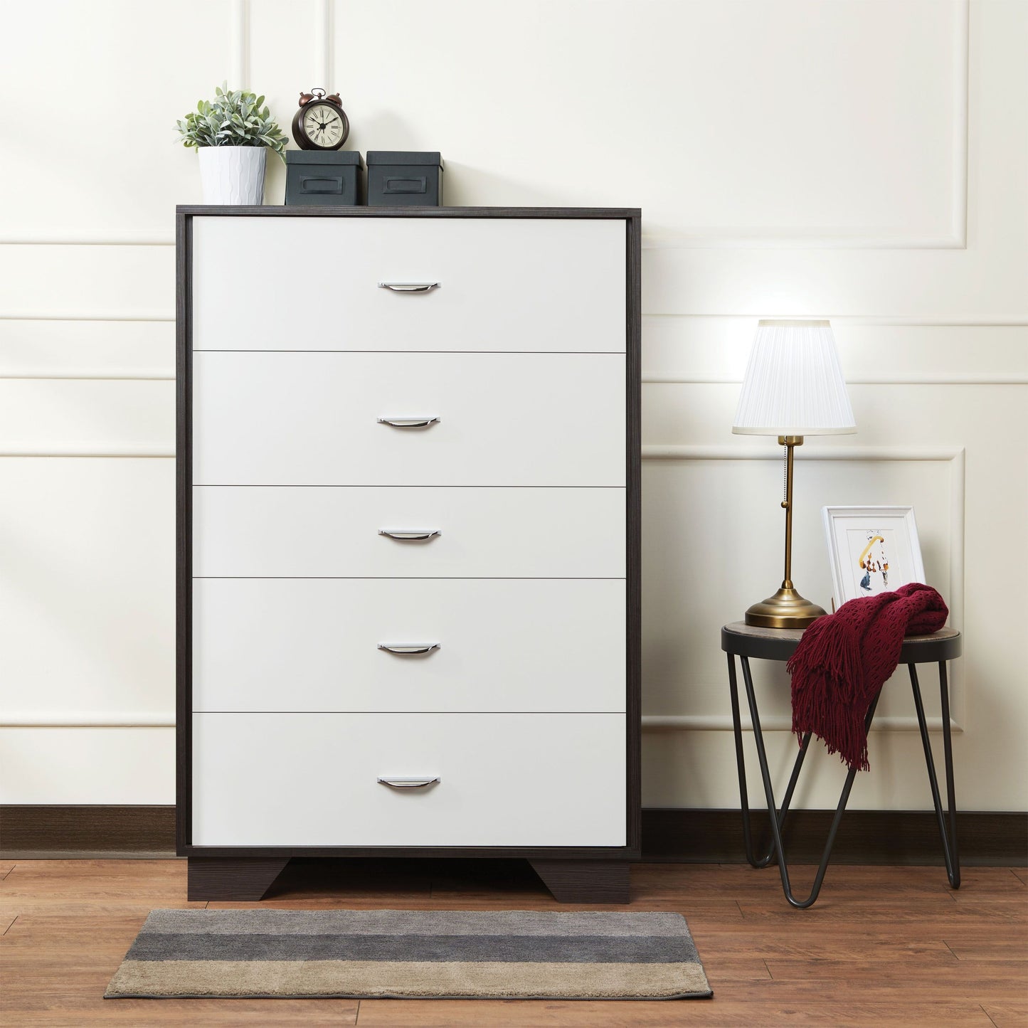 ACME Eloy Chest in White & Espresso