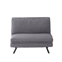 Sofa Bed, Lazy Floor Chair, 5 Position, Adjustable Backrest, Polyester, Light Grey