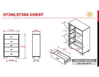 ACME Eloy Chest in White & Espresso