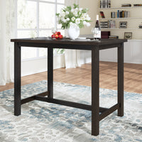 TOPMAX Rustic Wooden Counter Height Dining Table for Small Places, Espresso