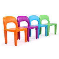 Kid Table and 4 Chairs Set, 5 PCs Kid Furniture with Activity Table and Colorful Chair for School Home Play Room