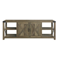 ACME Abiram TV Stand in Rustic Oak Finish