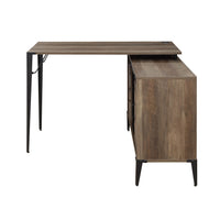 ACME Zakwani Writing Desk, Rustic Oak & Black Finish