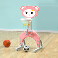 Cartoon cat Kids Toddler Basketball Stand: The Ultimate 3-in-1 Indoor Activity Center