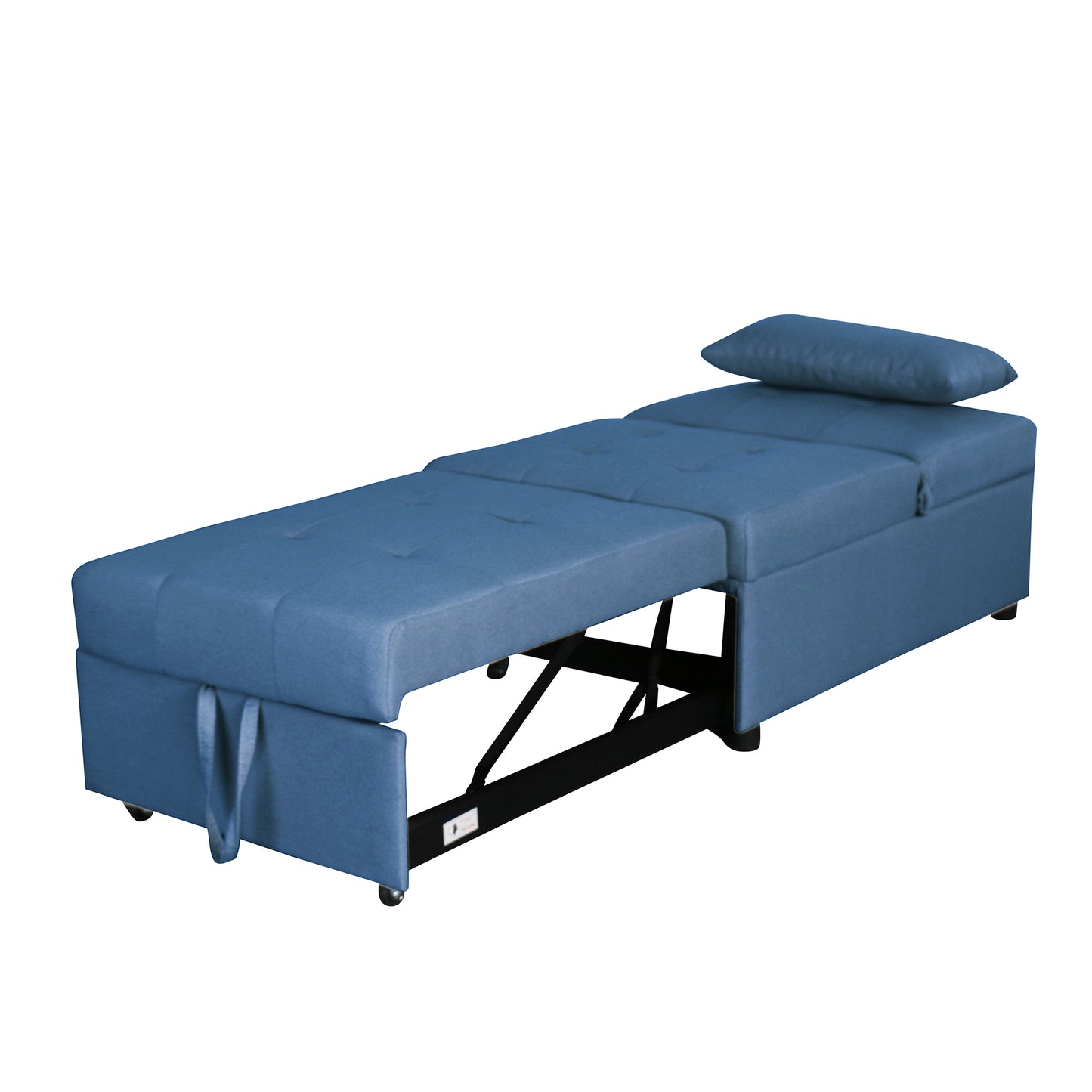 Folding Ottoman Sofa Bed (Blue)