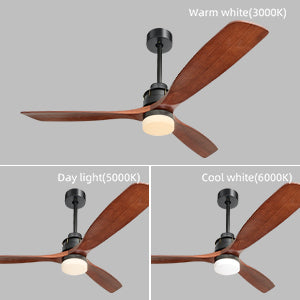 60inch 3 Solid Wood Blade DC Motor Ceiling Fan Decorate for the Living Room Corridor Lighting Fixture