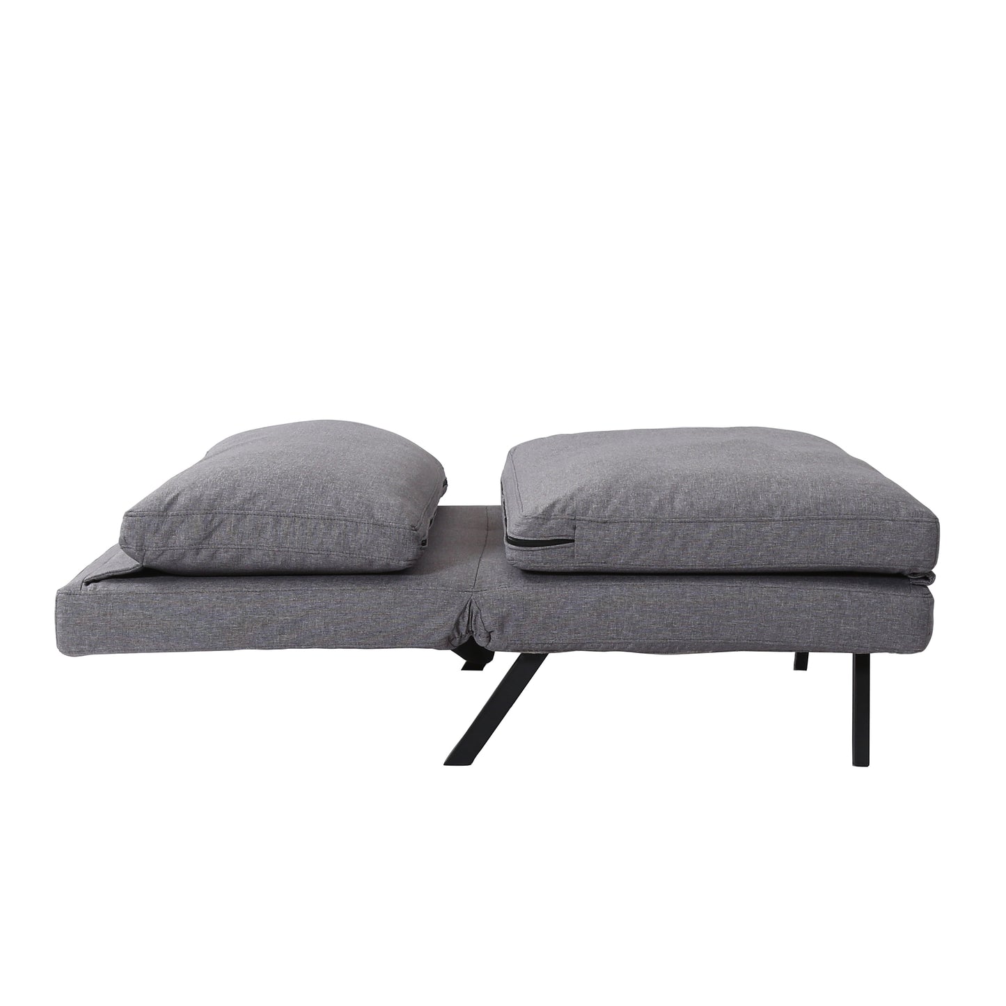 Sofa Bed, Lazy Floor Chair, 5 Position, Adjustable Backrest, Polyester, Light Grey