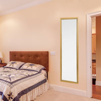 Full Length Mirror Door Mirror Full Body Dressing Mirror Wall Mounted Hanging for Dorm Home, 50"x 14", Gold