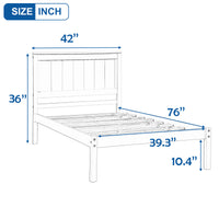 Platform Bed Frame with Headboard, Wood Slat Support, No Box Spring Needed, Twin, Espresso