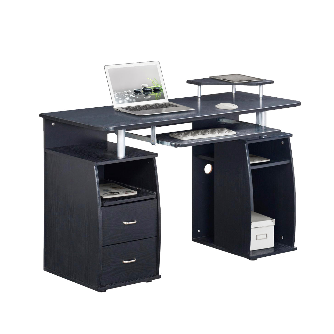 Techni Mobili Complete Computer Workstation Desk With Storage, Espresso