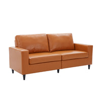 Modern Style  3 Seat Sofa  PU Leather Upholstered Couch Furniture for Home or Office (3-Seat Sofa)