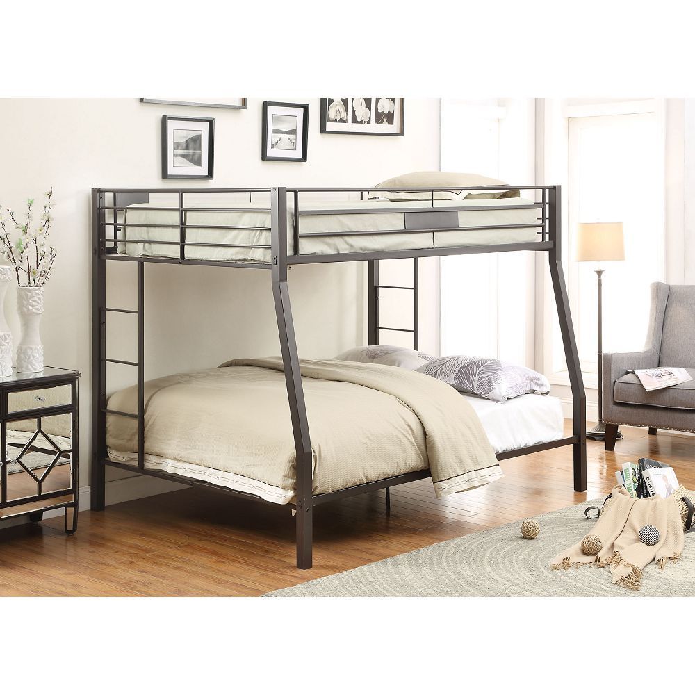 ACME Limbra Full XL/Queen Bunk Bed in Sandy Black