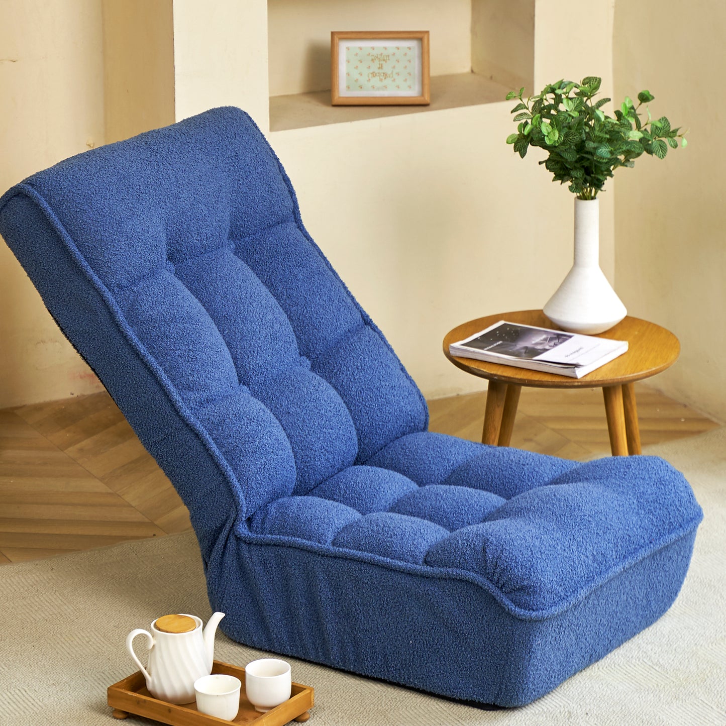 Single sofa reclining chair Japanese chair lazy sofa tatami balcony reclining chair leisure sofa adjustable chair